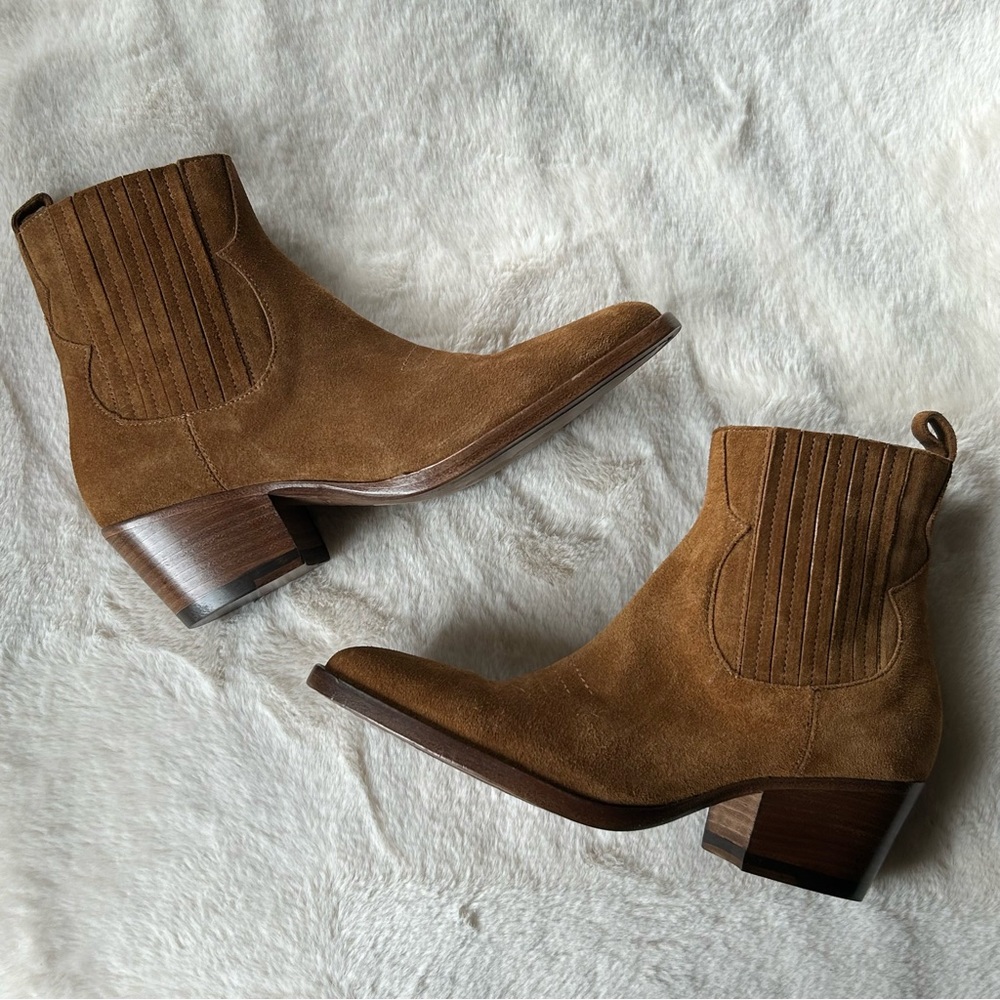 Maje Brown Suede Ankle Boots